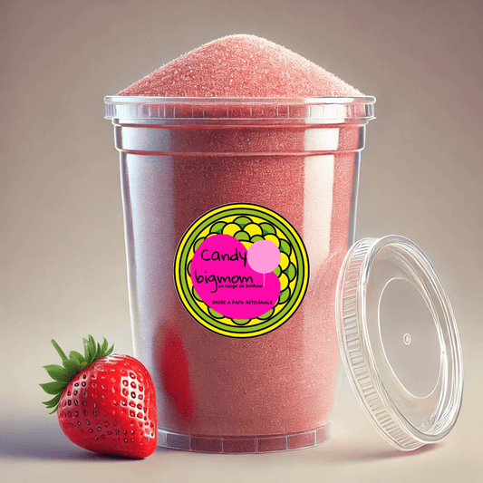 Sucre Spécial Barbe à Papa Goût Fraise 1Kg – Qualité Professionnelle - Candy Bigmom