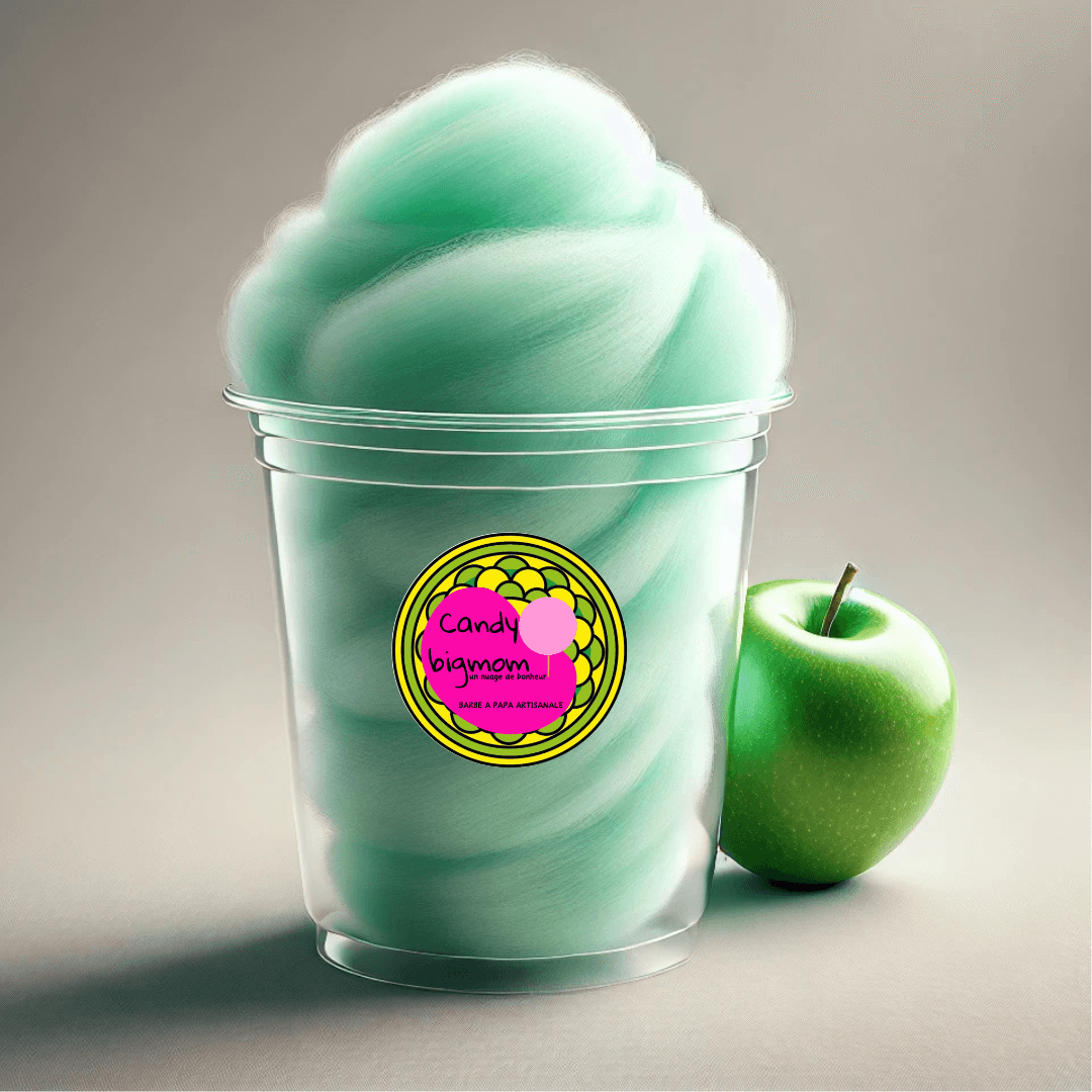 Pot Barbe à papa Goût Pomme - Candy Bigmom