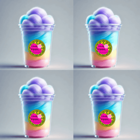 Grossiste Barbe à papa arc en ciel en Pot - Candy Bigmom