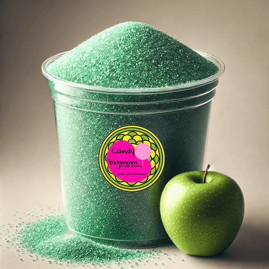 Sucre Spécial Barbe à Papa Goût Pomme 1Kg – Qualité Professionnelle - Candy Bigmom